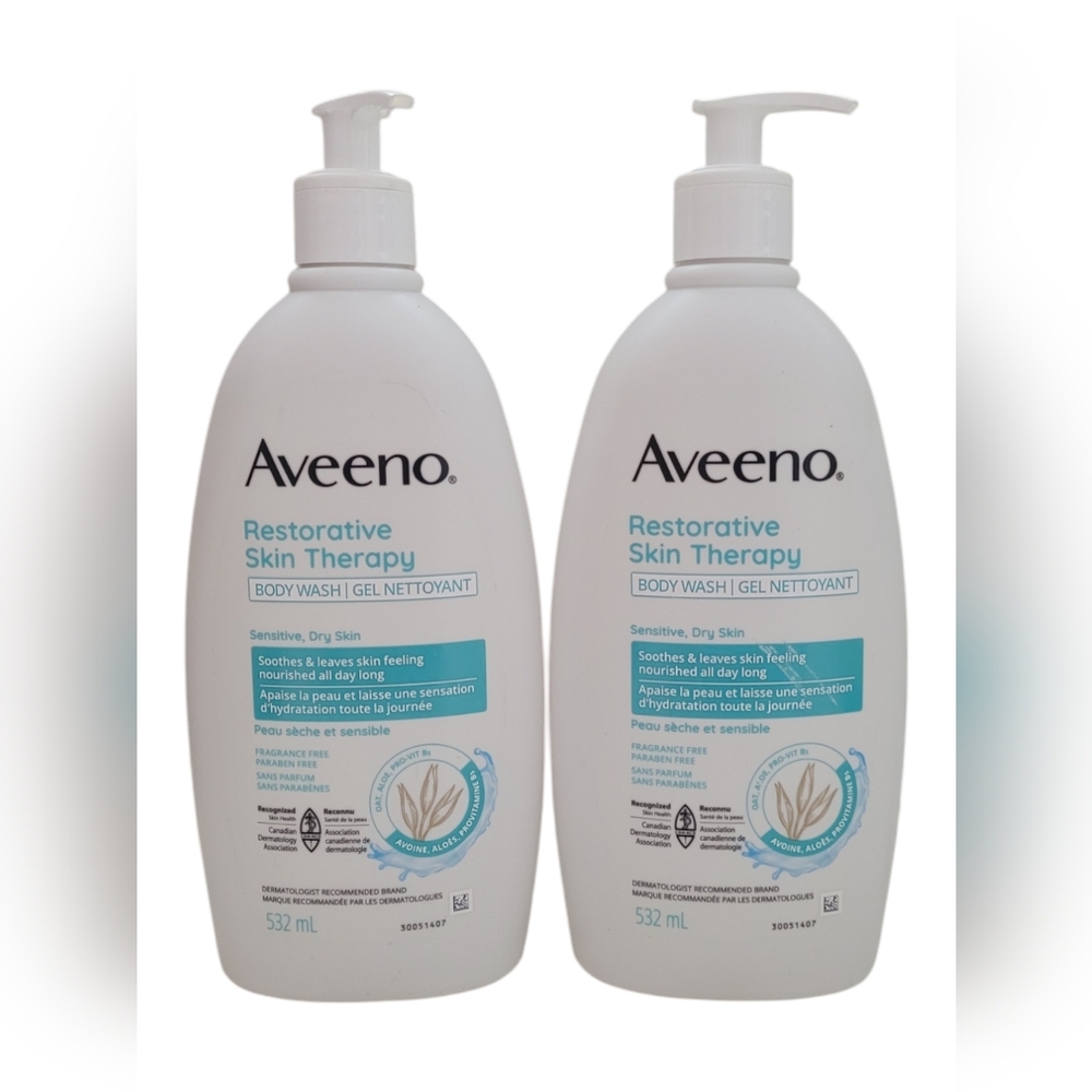 Aveeno Restorative Skin Therapy Soothing Body Wash, 532ml (2)